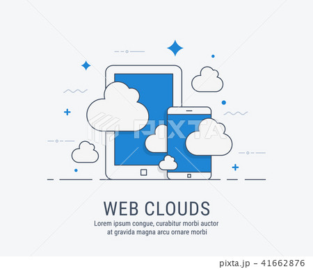 Web clouds vector illustration for web Web clouds vector illustration for web 41662876