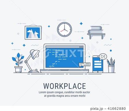 Workplace vector illustration for web Workplace vector illustration for web 41662880