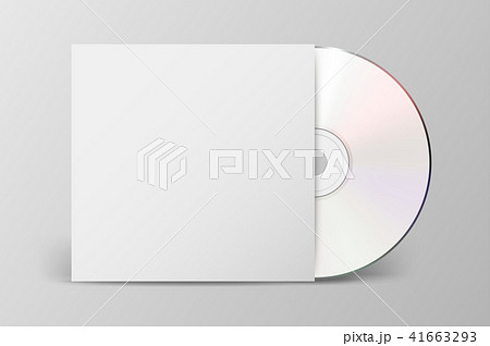 Vector realistic 3d white cd with cover icon isolated. Design template of packaging mockup for 41663293
