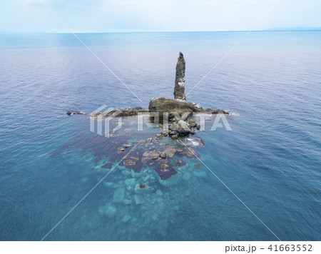 ローソク岩 空撮（北海道余市） 41663552