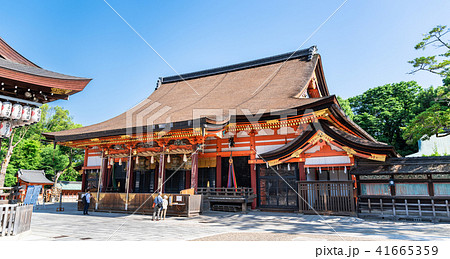 京都 八坂神社 本殿の写真素材