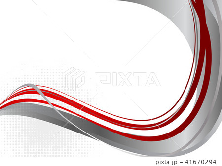Wave red and gray color abstract background 41670294