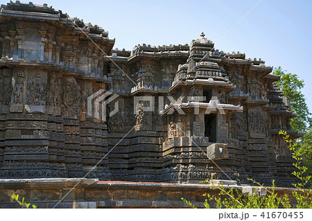 Facade and ornate wall panel relief of North side 41670455