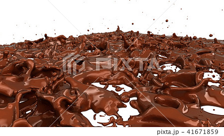 chocolate or cocoa coffee splashes and droplets chocolate or cocoa coffee splashes and droplets 41671859