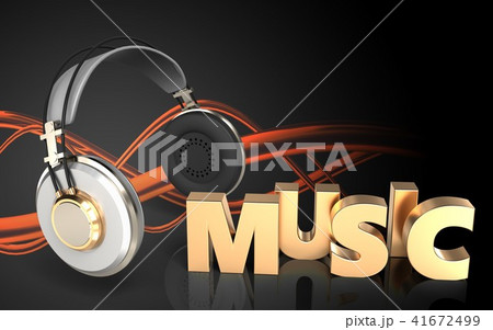3d music sign headphones 3d music sign headphones 41672499