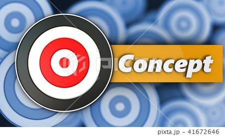 3d target with concept sign 3d target with concept sign 41672646