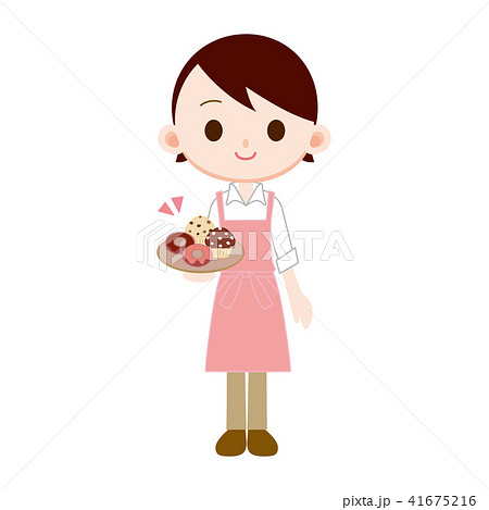 お菓子作りが得意な主婦　ドーナツとマフィン 41675216
