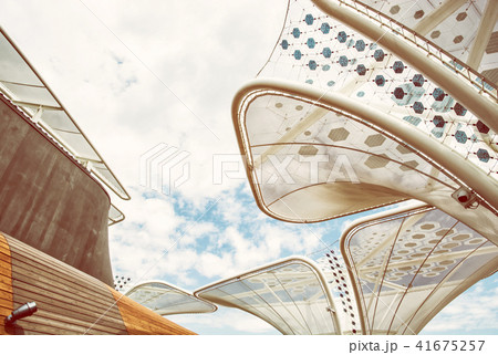 Futuristic roof on the exhibition Expo 2015, Milan 41675257