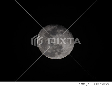 The moon on black sky The moon on black sky 41675659