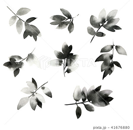 Tree leaves set 41676880