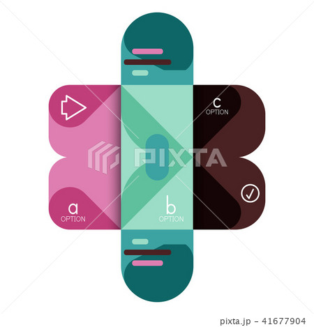Infographics option and step by step in rounded squares, element of chart, graph, diagram with 41677904