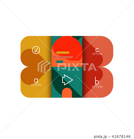 Infographics option and step by step in rounded squares, element of chart, graph, diagram with 41678146