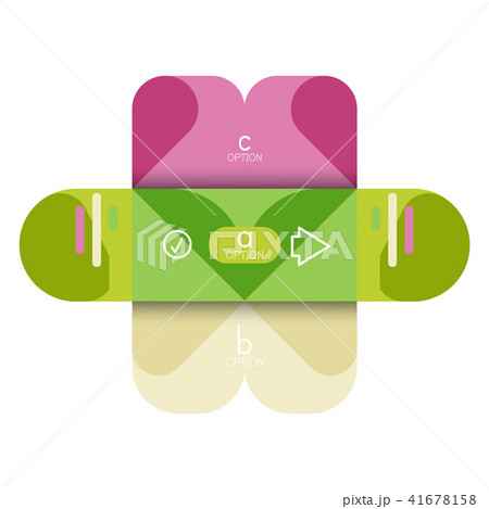 Infographics option and step by step in rounded squares, element of chart, graph, diagram with 41678158