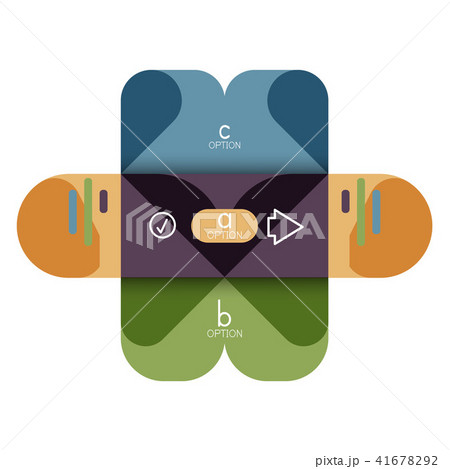 Infographics option and step by step in rounded squares, element of chart, graph, diagram with 41678292