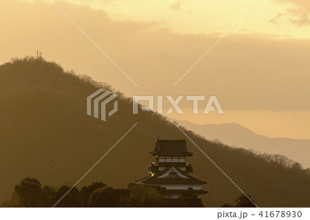夕焼けの国宝犬山城 夕焼けの国宝犬山城 41678930