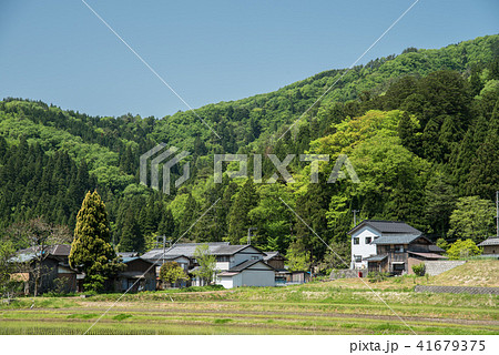 初夏の湖北地方農村風景 41679375