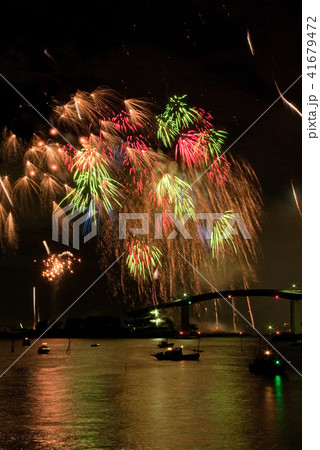 木更津市の花火大会の写真素材