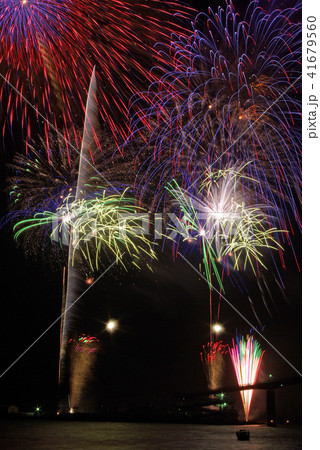 木更津市の花火大会の写真素材