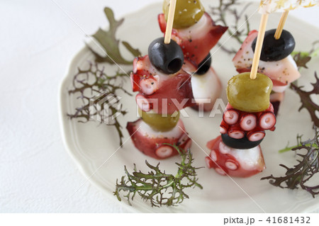 タコとオリーブのピンチョス 41681432