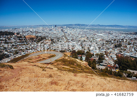 San Francisco cityscape skyline from Twin Peaks San Francisco cityscape skyline from Twin Peaks 41682759