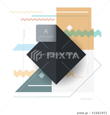 Vector of cool abstract geometric background. 41682955