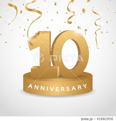 10 years gold anniversary logo 41682956