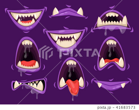 Vampire Mouth With Scary Emotions Monster Jawのイラスト素材