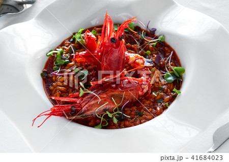 Giant prawns with rice Giant prawns with rice 41684023