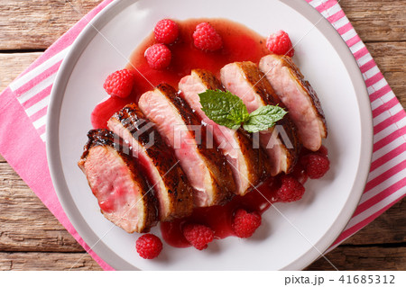 Delicious food sliced grilled duck breast Delicious food sliced grilled duck breast 41685312