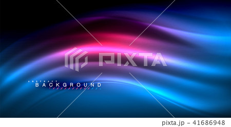 Neon glowing wave, magic energy and light motion background Neon glowing wave, magic energy and light motion background 41686948