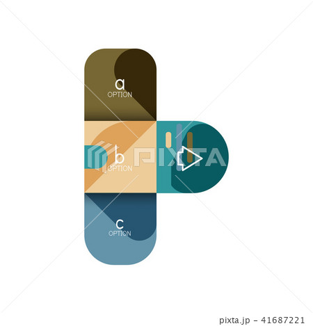 Infographics option and step by step in rounded squares, element of chart, graph, diagram with 41687221