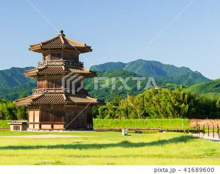 鞠智城歴史公園と八ヶ岳 鞠智城歴史公園と八ヶ岳 41689600