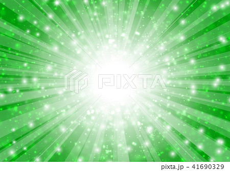 緑キラキラ放射線背景のイラスト素材
