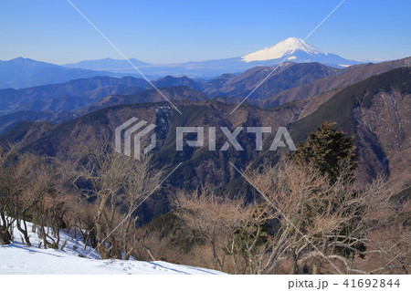 神奈川の烏尾山(からすおさん)山頂から富士山方面眺望 神奈川の烏尾山(からすおさん)山頂から富士山方面眺望 41692844
