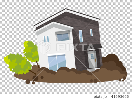 家、一軒家:災害、土砂崩れ 家、一軒家:災害、土砂崩れ 41693666