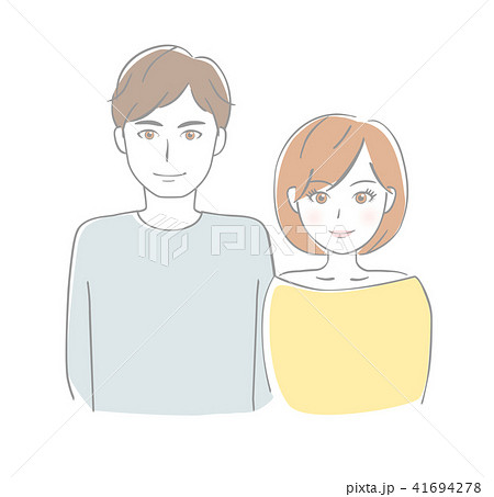 男女 笑顔のイラスト素材