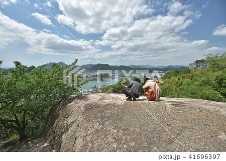 尾道の風景　千光寺公園のポンポン岩 41696397