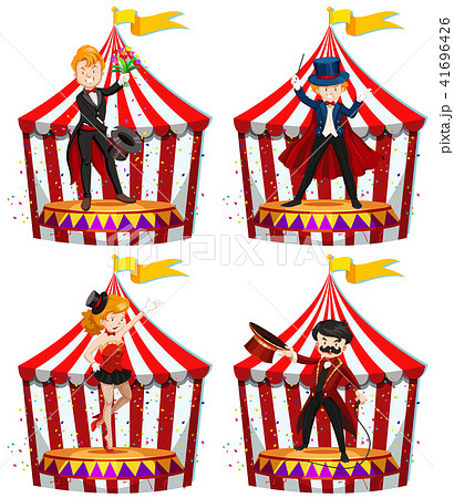 Set of circus entertainers 41696426