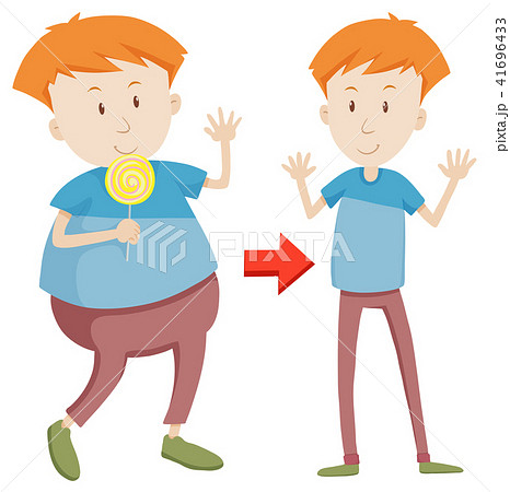 A Cartoon of Fat and Slim Boy 41696433