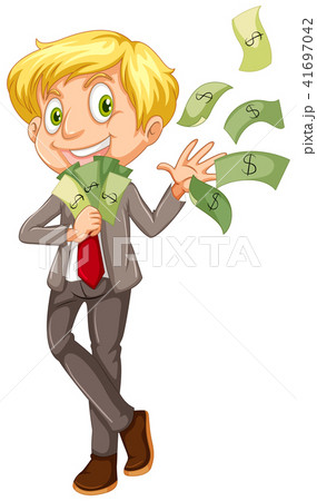 A Rich Young Man on White Background A Rich Young Man on White Background 41697042