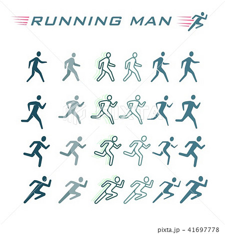 Time-lapse silhouette of a running man 41697778