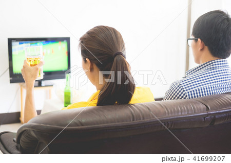 friendship, sports and entertainment concept - happy male friend 41699207
