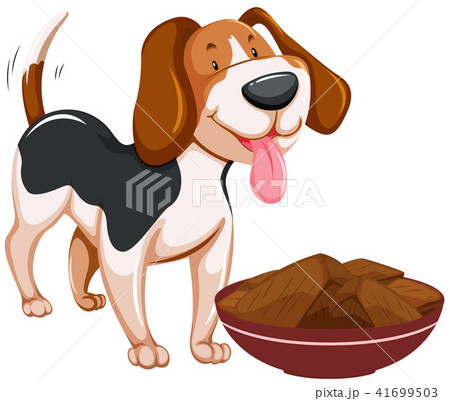A Happy Dog with Food 41699503