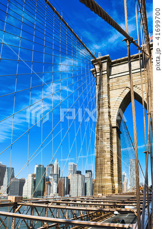 Lower Manhattan  from Brooklyn Bridge ,New York 41699700