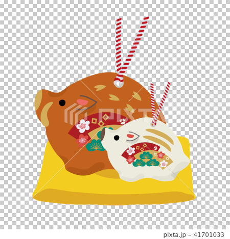 New Year 2019 New Year's card Boar illustration 41701033