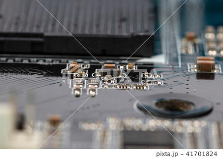 used pc motherboard macro view used pc motherboard macro view 41701824
