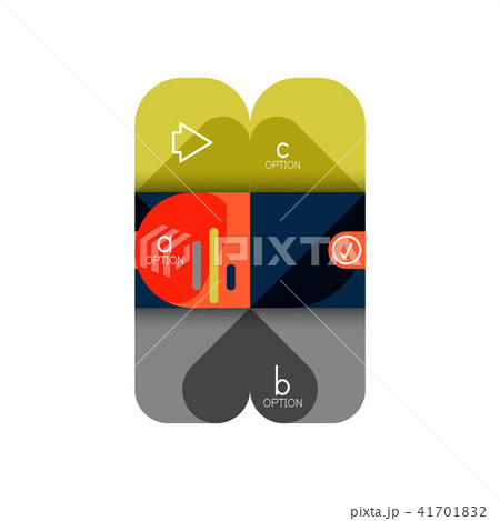 Infographics option and step by step in rounded squares, element of chart, graph, diagram with 41701832