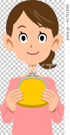 Young woman holding a purse Young woman holding a purse 41701889