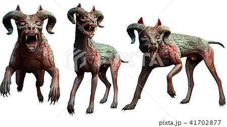 Hellhounds 3D illustration  41702877