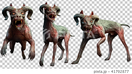 Hellhounds 3D illustration  41702877